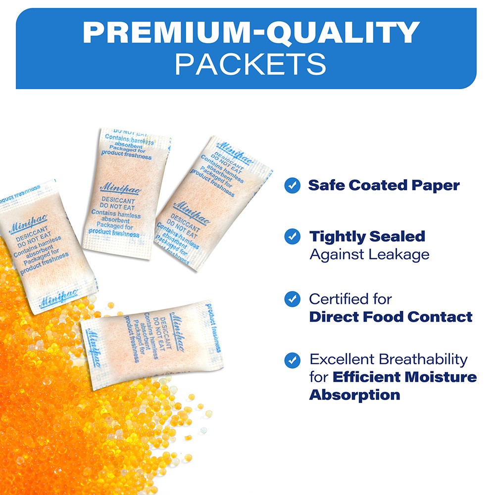 300 Packets 0.5g Gram Silica Gel Packets Desiccant Beads Dryer Moisture Absorber