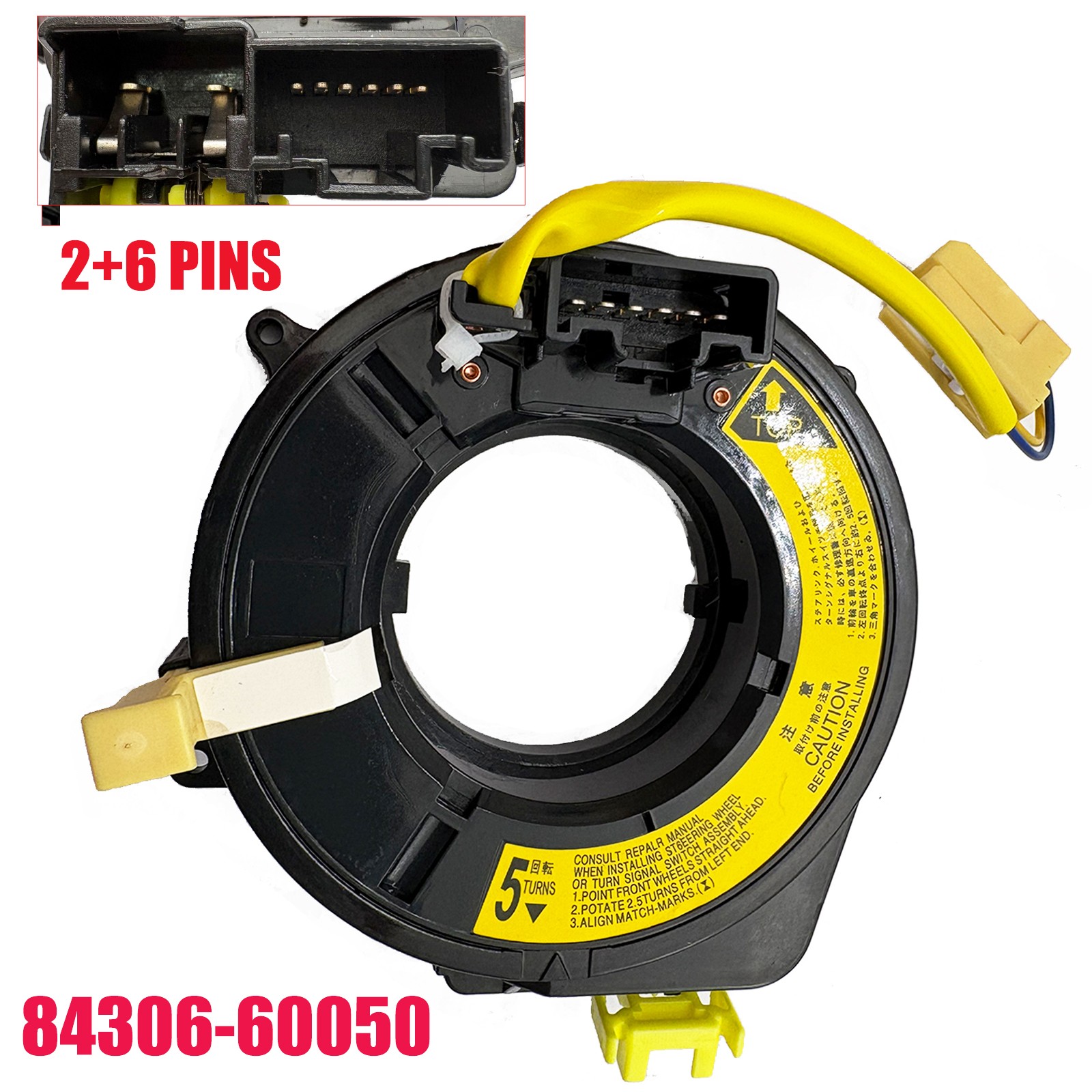 For 98-2005 Lexus ES300 LX470 RX300 IS300 84306-60050 Spiral Cable Clock Spring