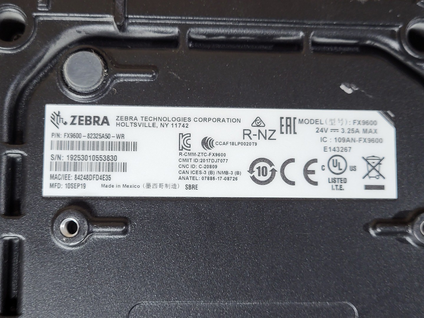 Zebra FX9600 Fixed UHF RFID Reader Industrial Asset Tracking Reader
