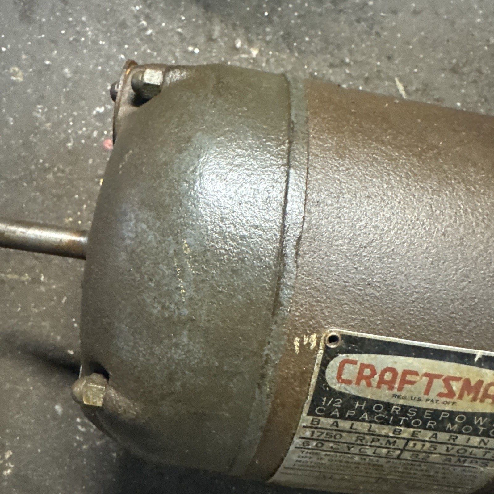 CRAFTSMAN 1/2 Hp Electric Motor 1750 RPM 115V 8.2 AMP Model 115.6962 Read Ad
