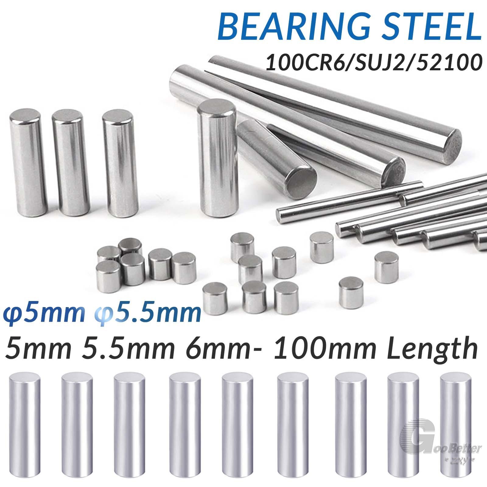 φ5mm 5.5mm Diameter Bearing Steel Pin Cylindrical Solid Dowel Pins 5 mm-100 mm L