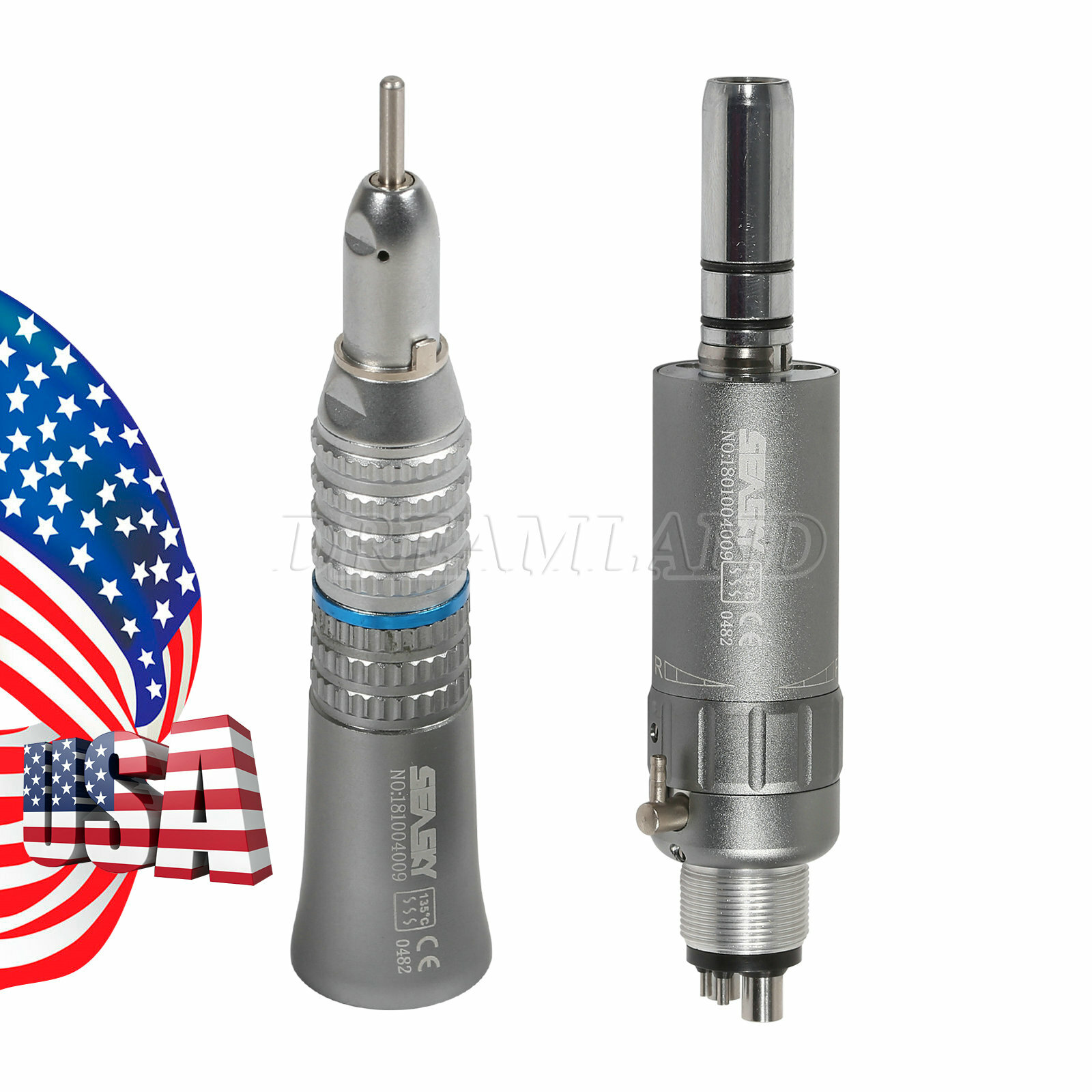 Dental Straight Nose cone & Air Motor 4Hole Low Speed Handpiece NSK Style E-type