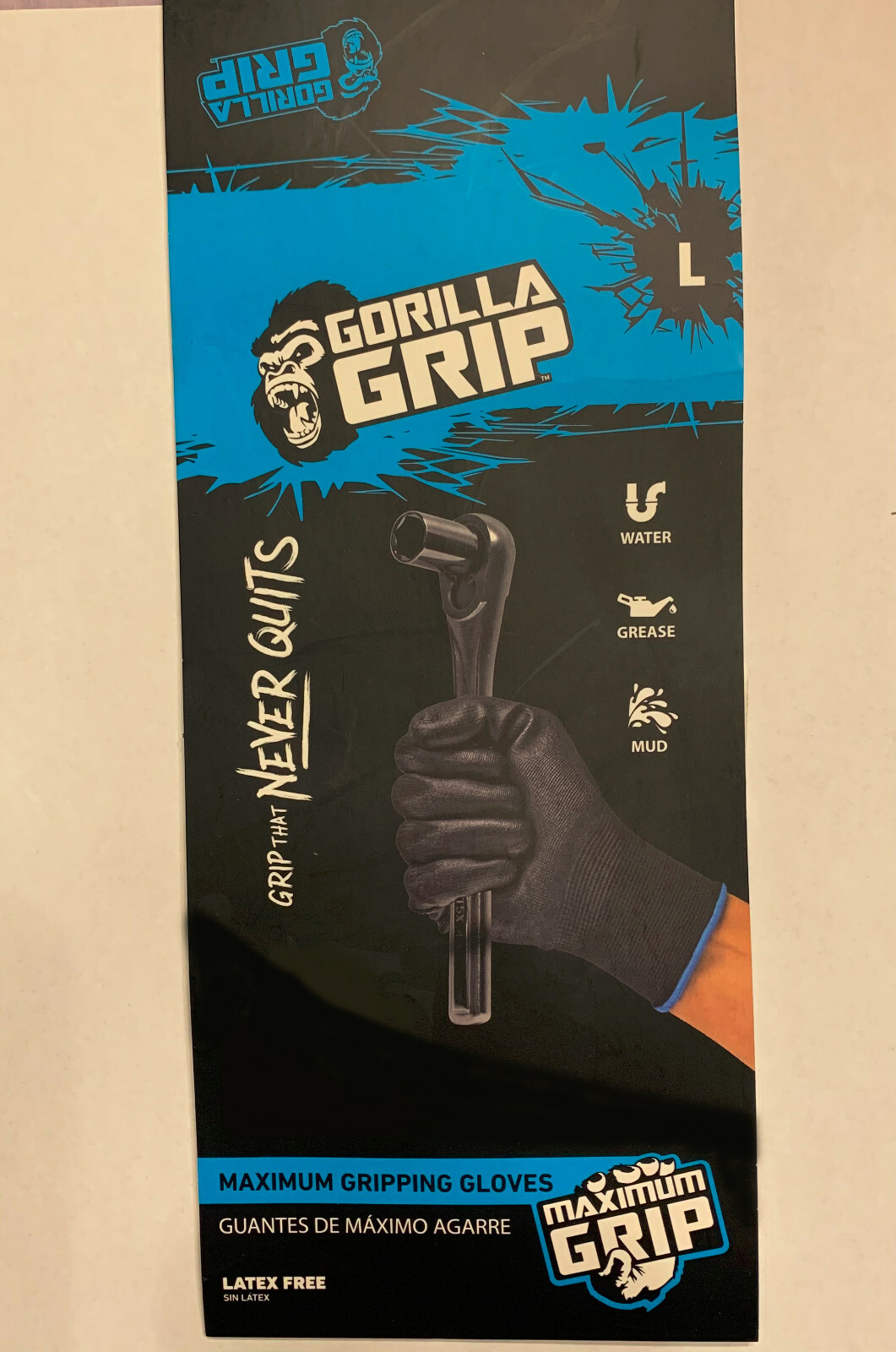10-Pair Grease Monkey Gorilla Grip Mechanic Maximum Gripping Gloves – Large