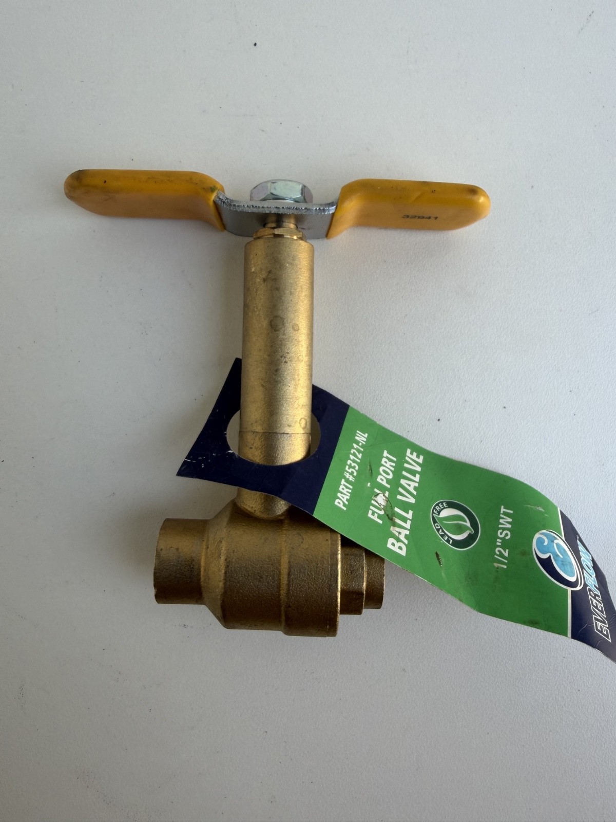 Everflow 53121-NL Brass Ball Valve 1/2″ SWT Long Bonnet Lead Free 600 WOG LF