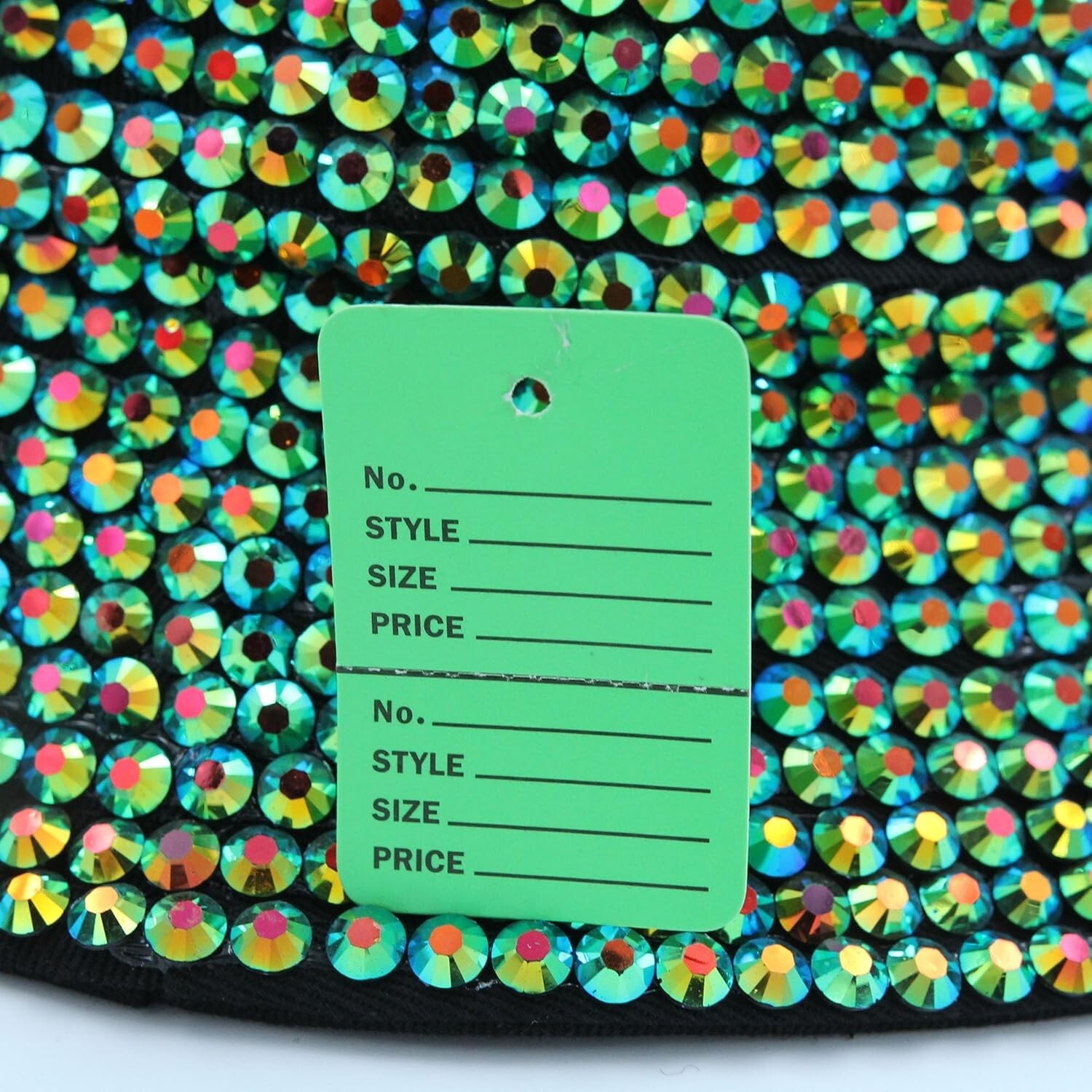 1000 Perforated Tags Price Sale 1 ¾» W x 2 ⅞” H Two Part Green Unstrung Tag