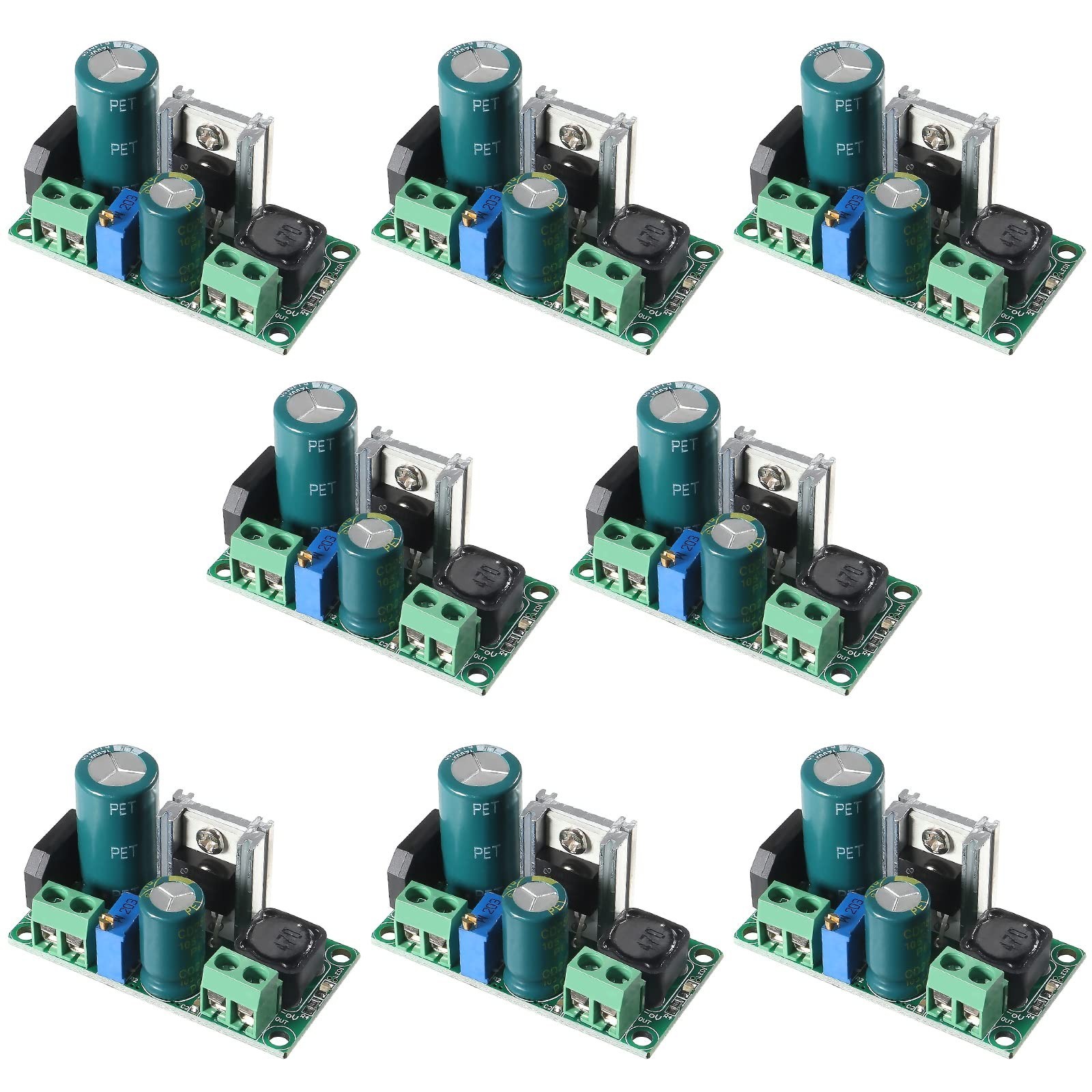 8pcs DC Step Down Buck Converter 5-30V to 2.5-35V Voltage Regulator 2A Module