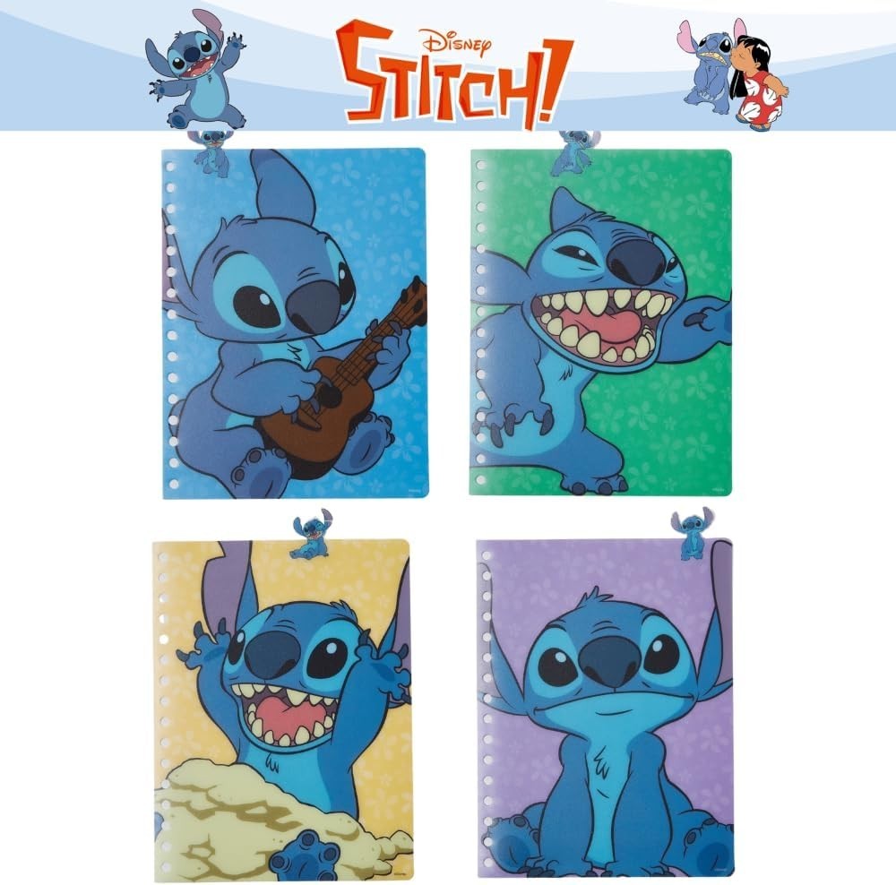 Stitch Tab Journal Notebook, Spiral Bound, 96 Lined Pages, 8 x 7 inches, Blue
