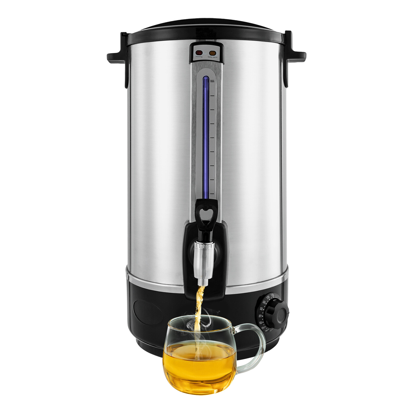 2-Layer Commercial Eletric Hot Water Bucket Countertop Water Boiler 110V