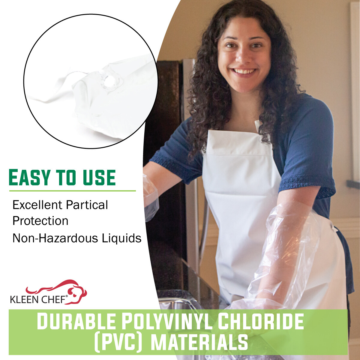 PVC Everyday General Use Polyester Dish washing Apron, Small (Pack of 1)
