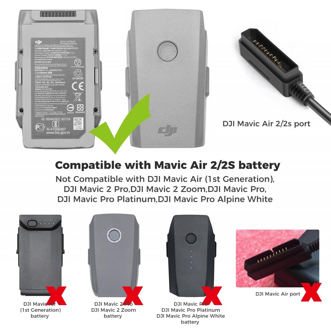 For Dji Mavic Air 2 Charger Kfd 13.2V 2.82A Ac Dc Adapter For Dji Air 2S Mavic