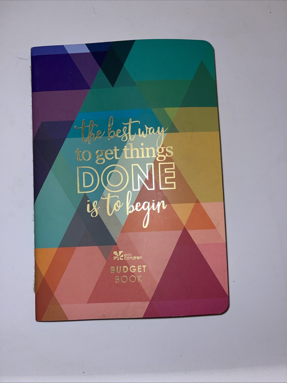 Erin Condren Budget Book 13 Month Planner Geometric Rainbow 8.5 in x 5.75 in