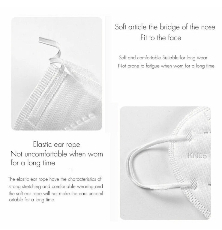 425 Pack KN95 Protective Face Mask Disposable Respirator + Disposable Gaskets