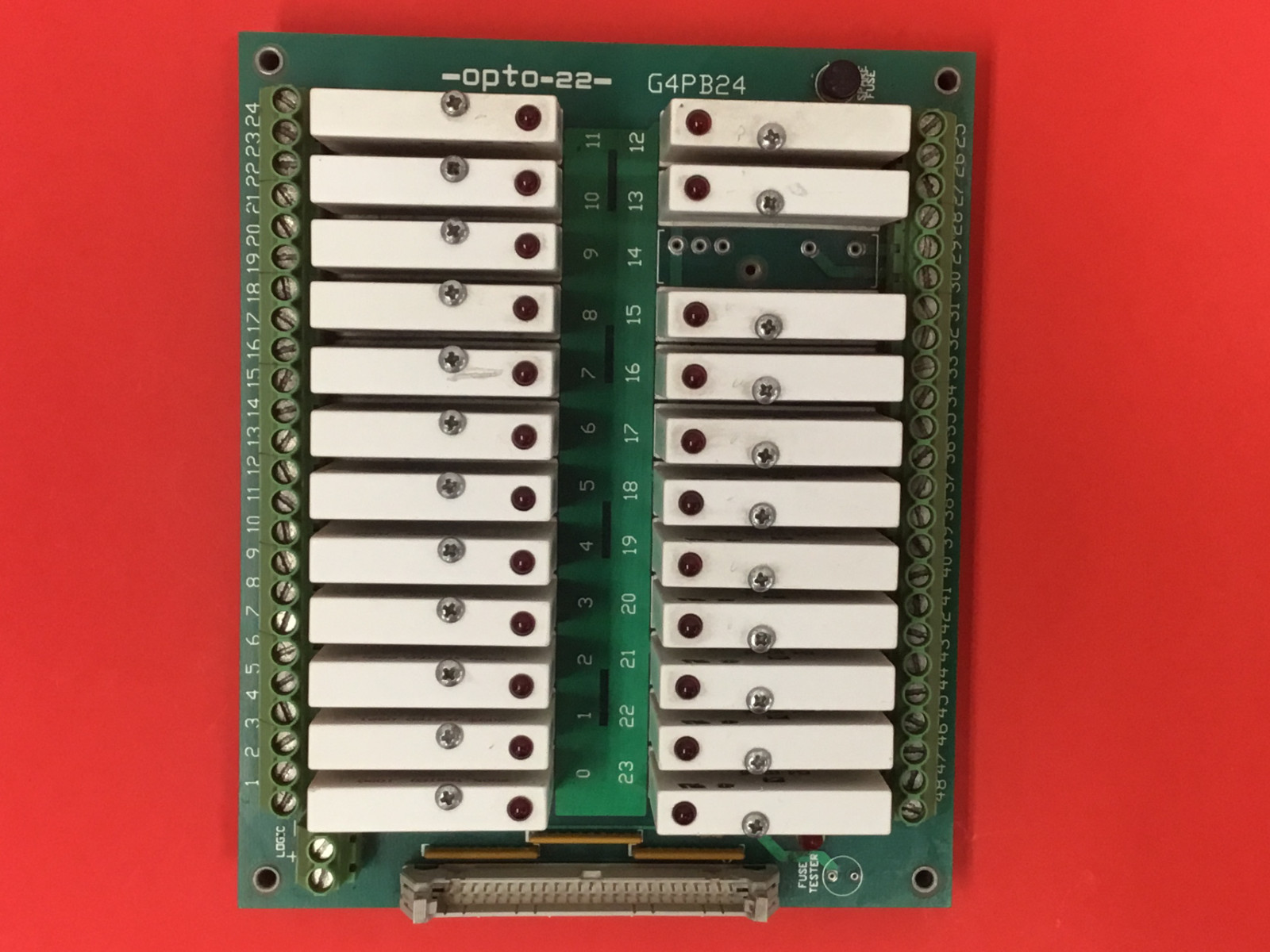 OPTO 22 – P/N: GAPB24 – Circuit Board – w/ (23) G4 IDC5 – Input Modules