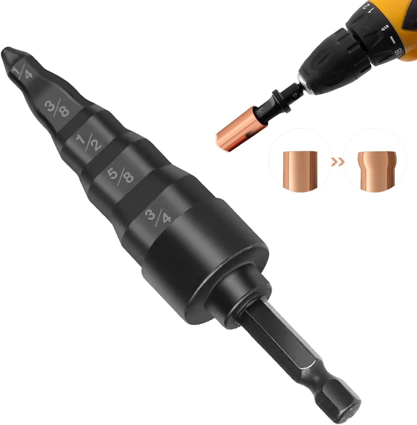 Compact Copper Tubing Tool Set: 5-in-1 Drill for Efficient HVAC Solutions