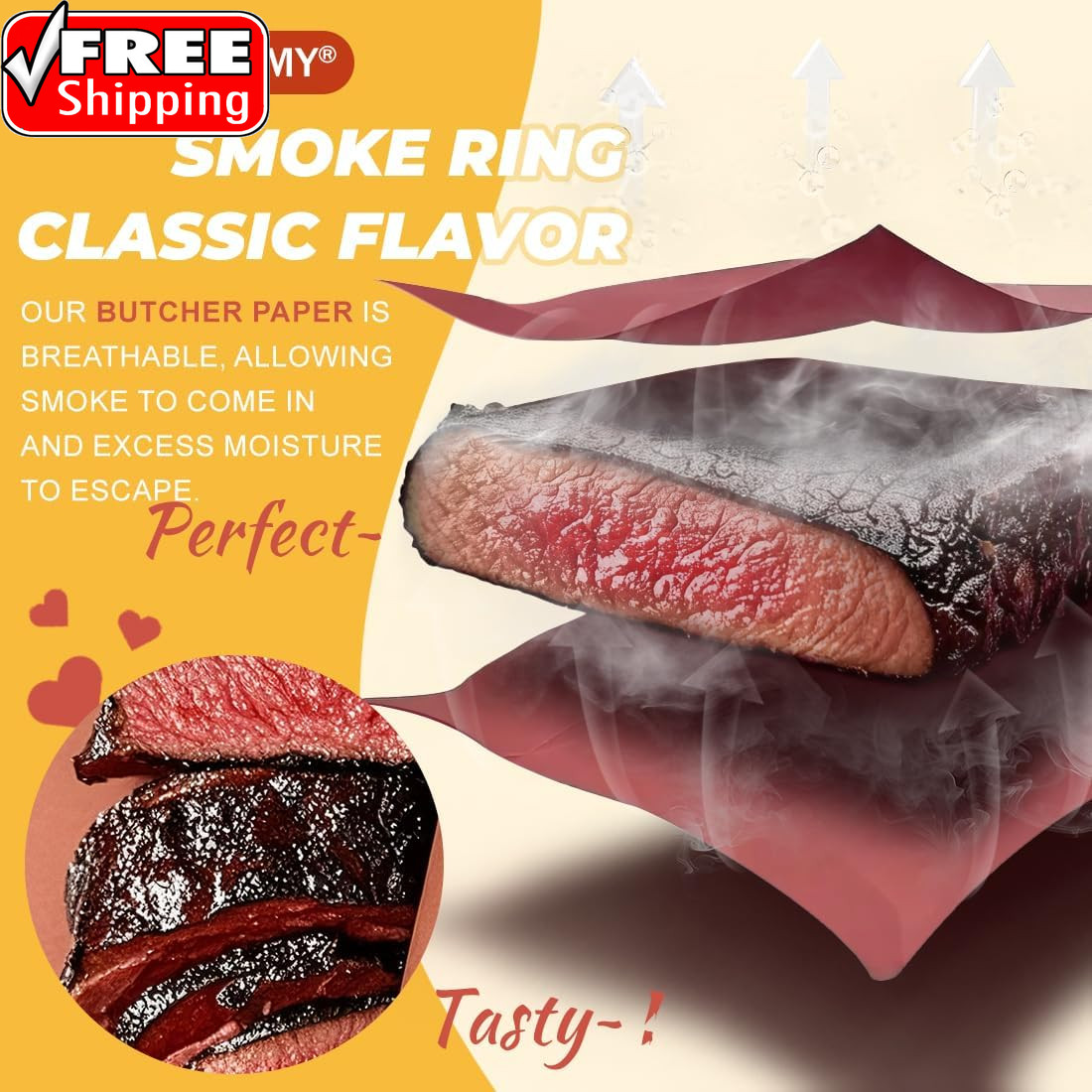 Pink Butcher Paper Roll 18″ X 1200″ (100′) for Smoker BBQ Grilling Smoking Meat