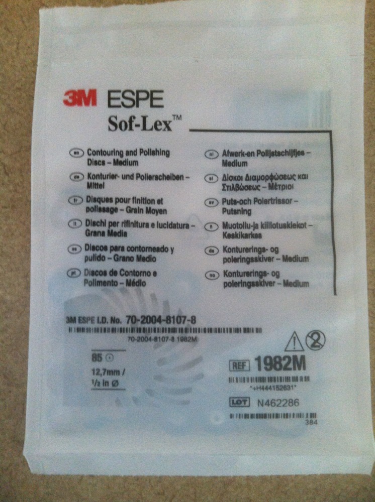 3M Sof-Lex soflex Discs Pack of 85 Black Series 1982M Medium 1/2″ 12.7mm Dental