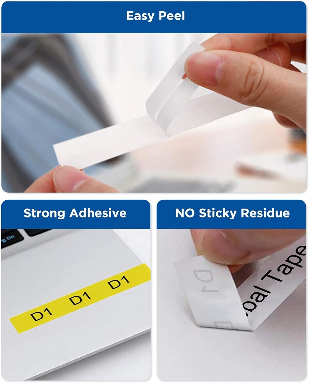 6PK 12mm 45013 45010 Compatible for DYMO D1 Label Maker Tape 160 280 Multi Color