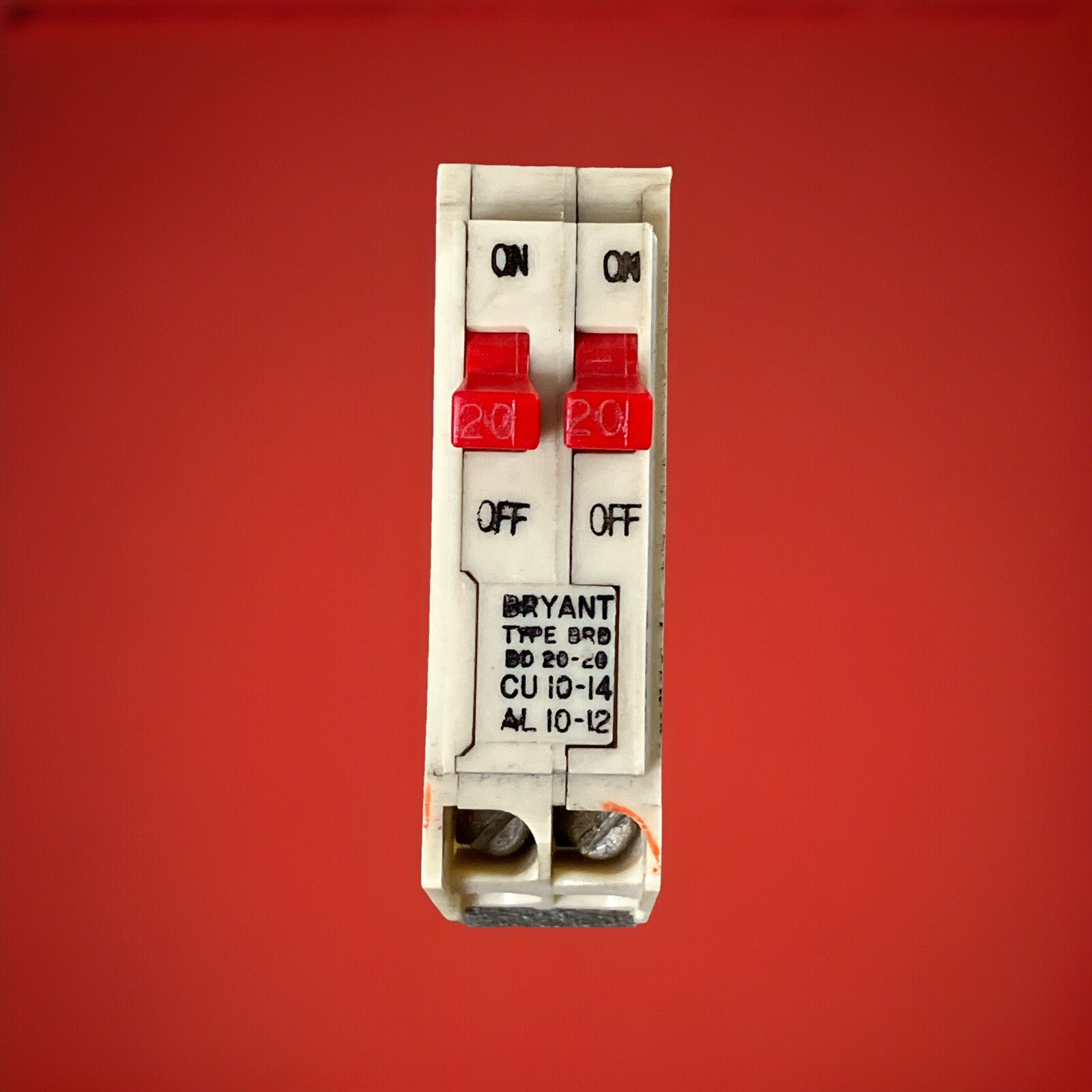 Bryant BD2020 Breaker CTL compliant Rejection Clip 20/20 Amp 10kA White RED