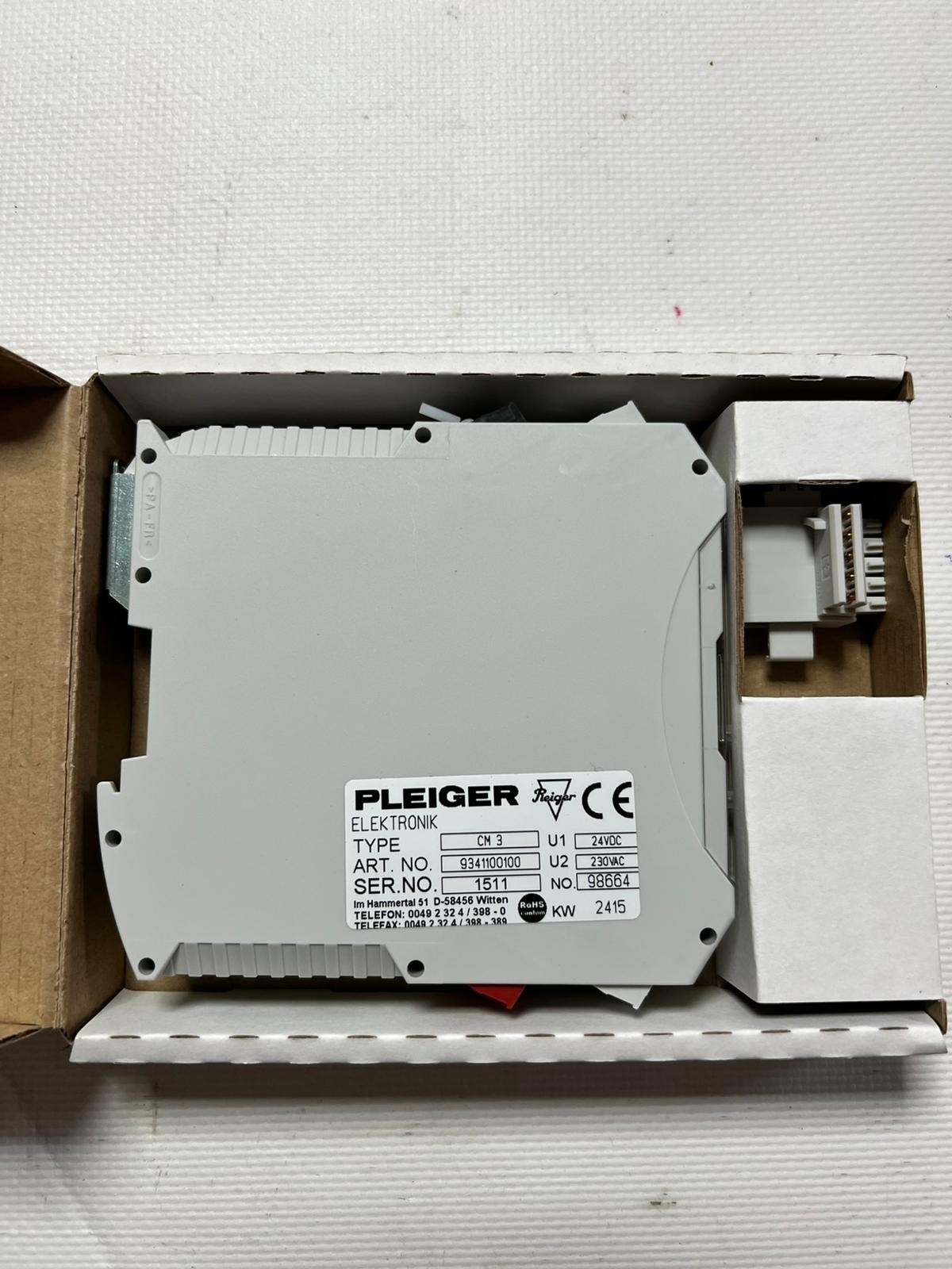 PLEIGER ELEKTRONIK CM 3 Art. No. 9341100100