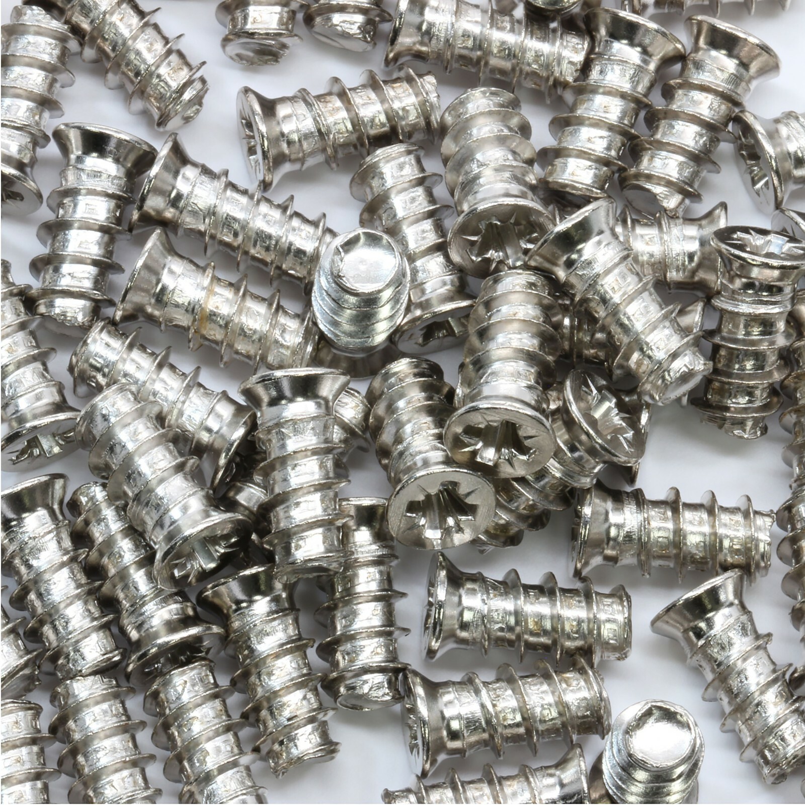 100 Pack #6mm x 13mm Pozi Cross Flat Head Euro Screws Type B Point Fasteners