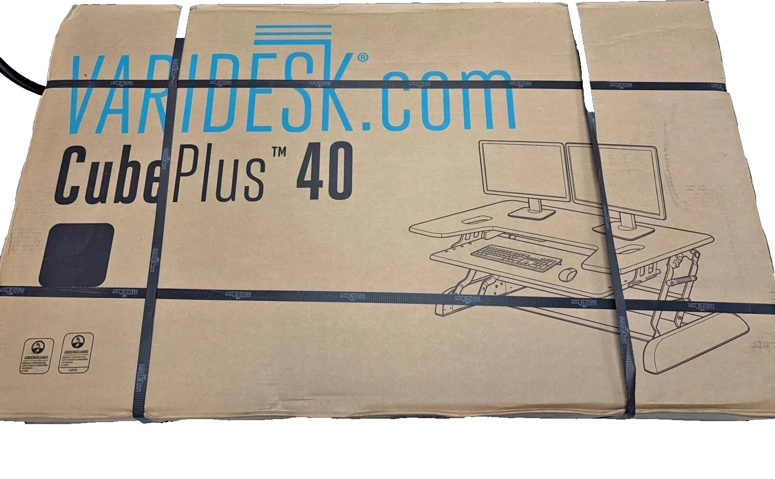 Varidesk Cube Plus 40 Adjustable Height Sit Stand Desk Converter 40″ NEW
