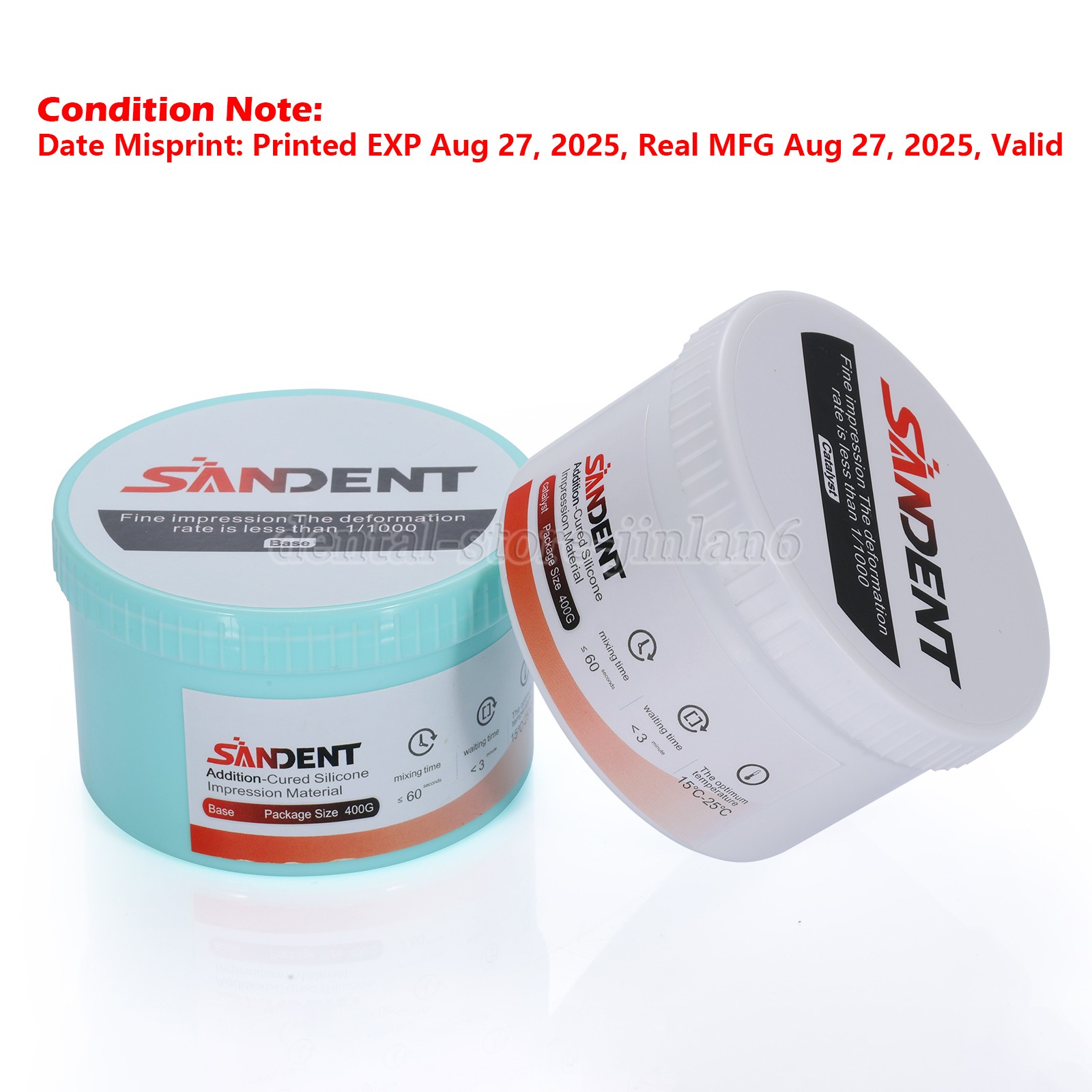 Dental Putty Fast Set PVS VPS Impression Material Silicon Base+Catalystst SA
