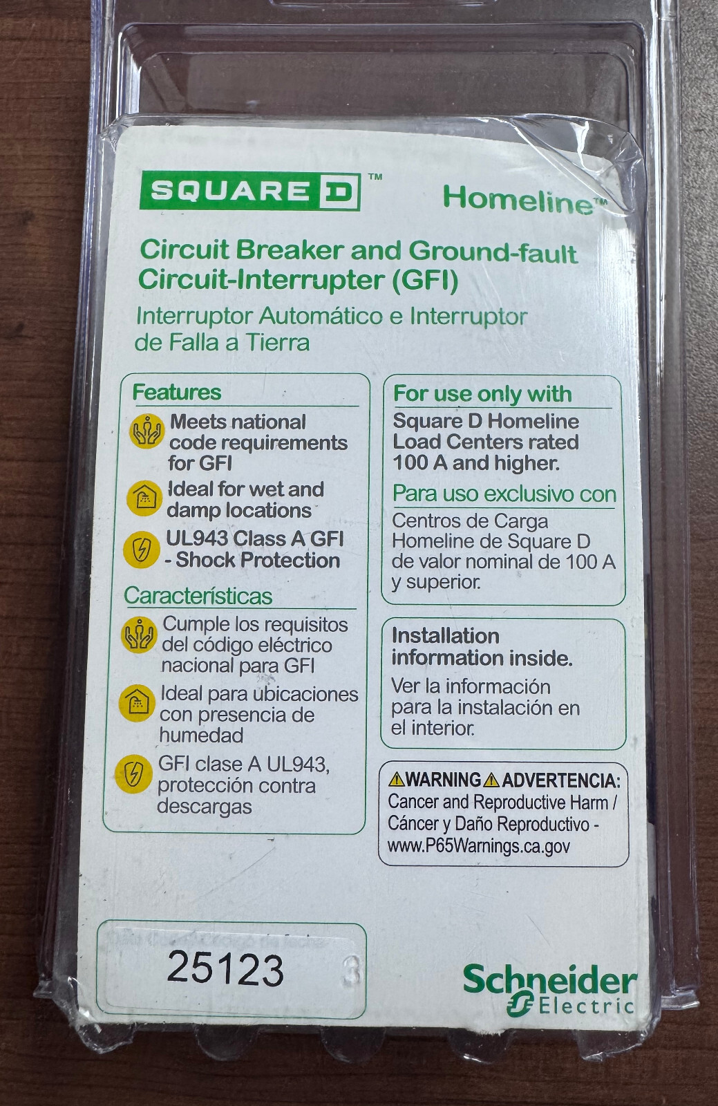 Square D Schneider Electric HOM250GFIC Homeline 50A 2-Pole GFCI Circuit Breaker