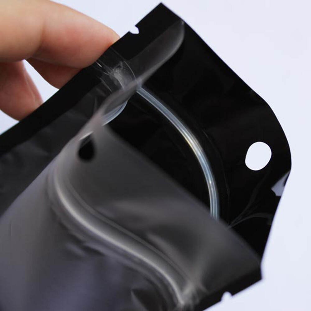 QQ Studio 10x18cm Black Food Safe QuickQlick™ Flat Candy Bag with Hang Hole