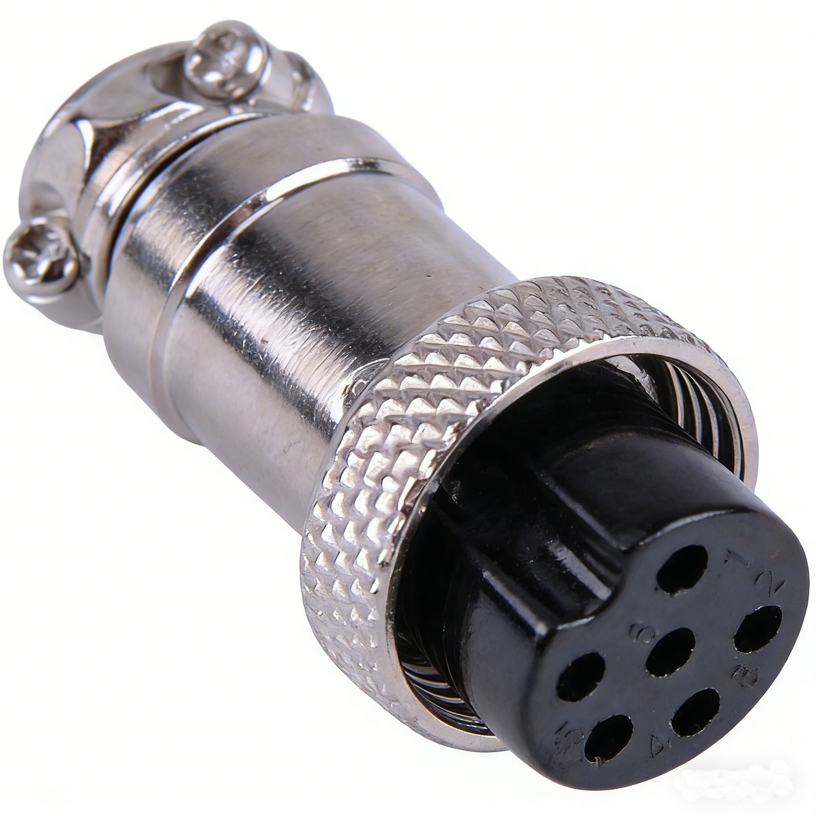 5PCS C-6 6 PIN FEMALE METAL MICROPHONE MIC CONNECTOR PLUG