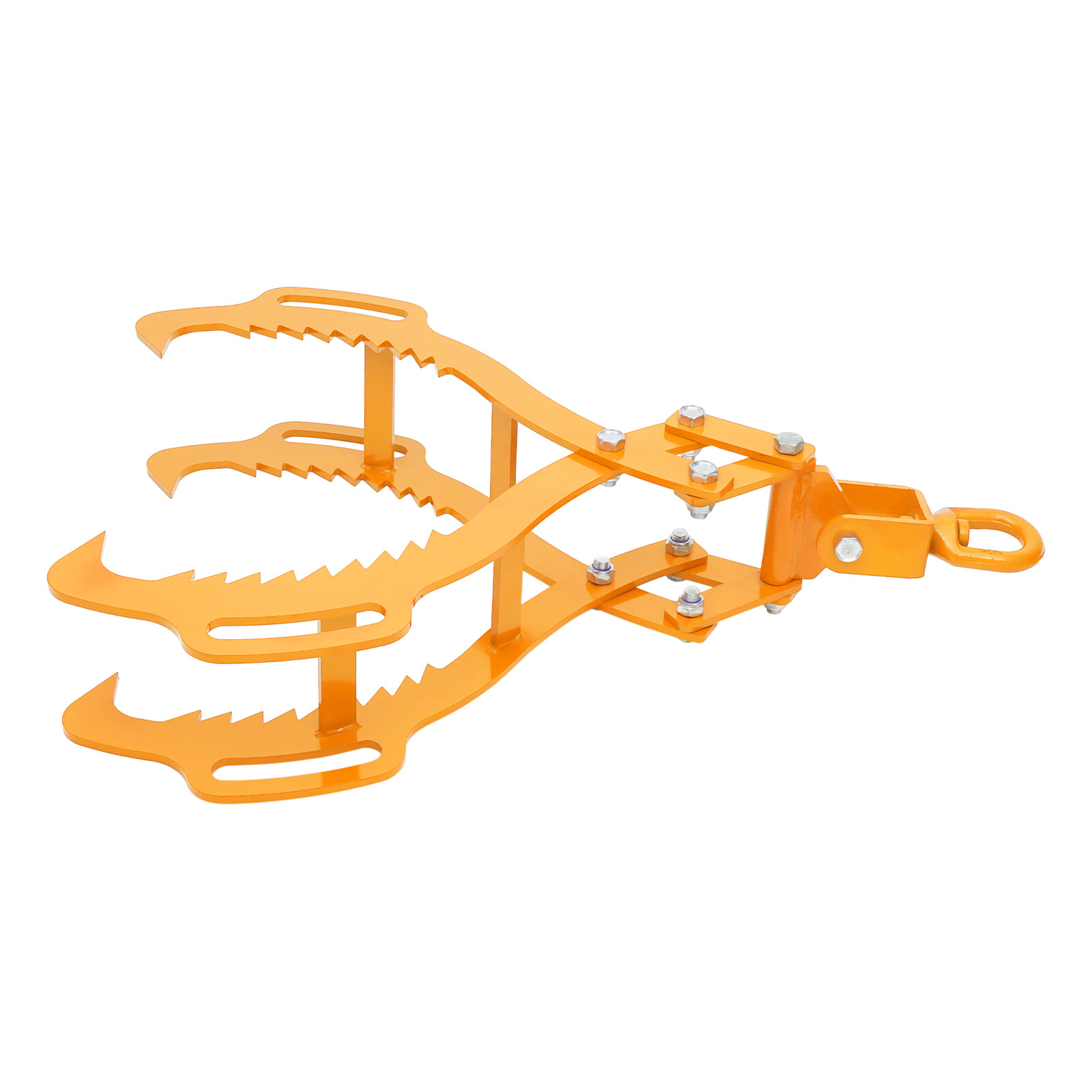 28in Log Lifting Tongs Timber Lifting Tongs 4-claw Yellow For Truck ATV Tractor