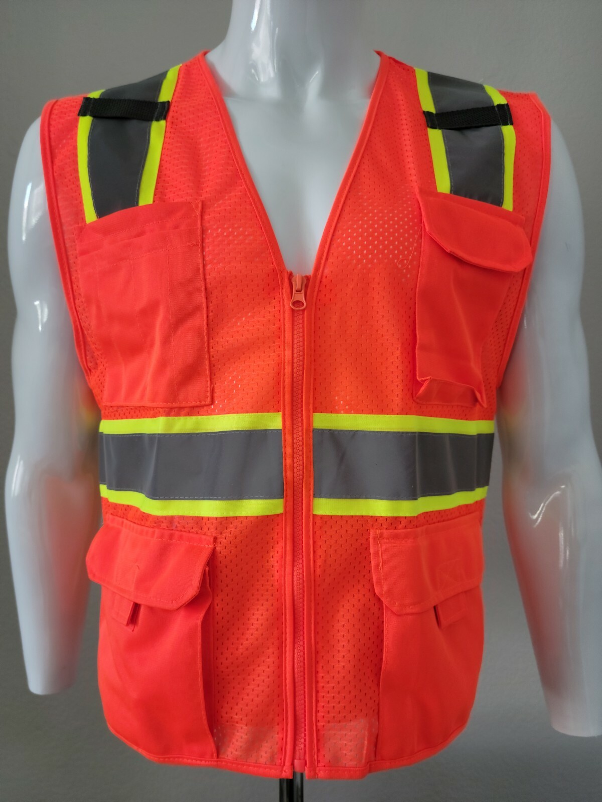 Orange Hi-Visibility Safety Vest (Small to 3XL)