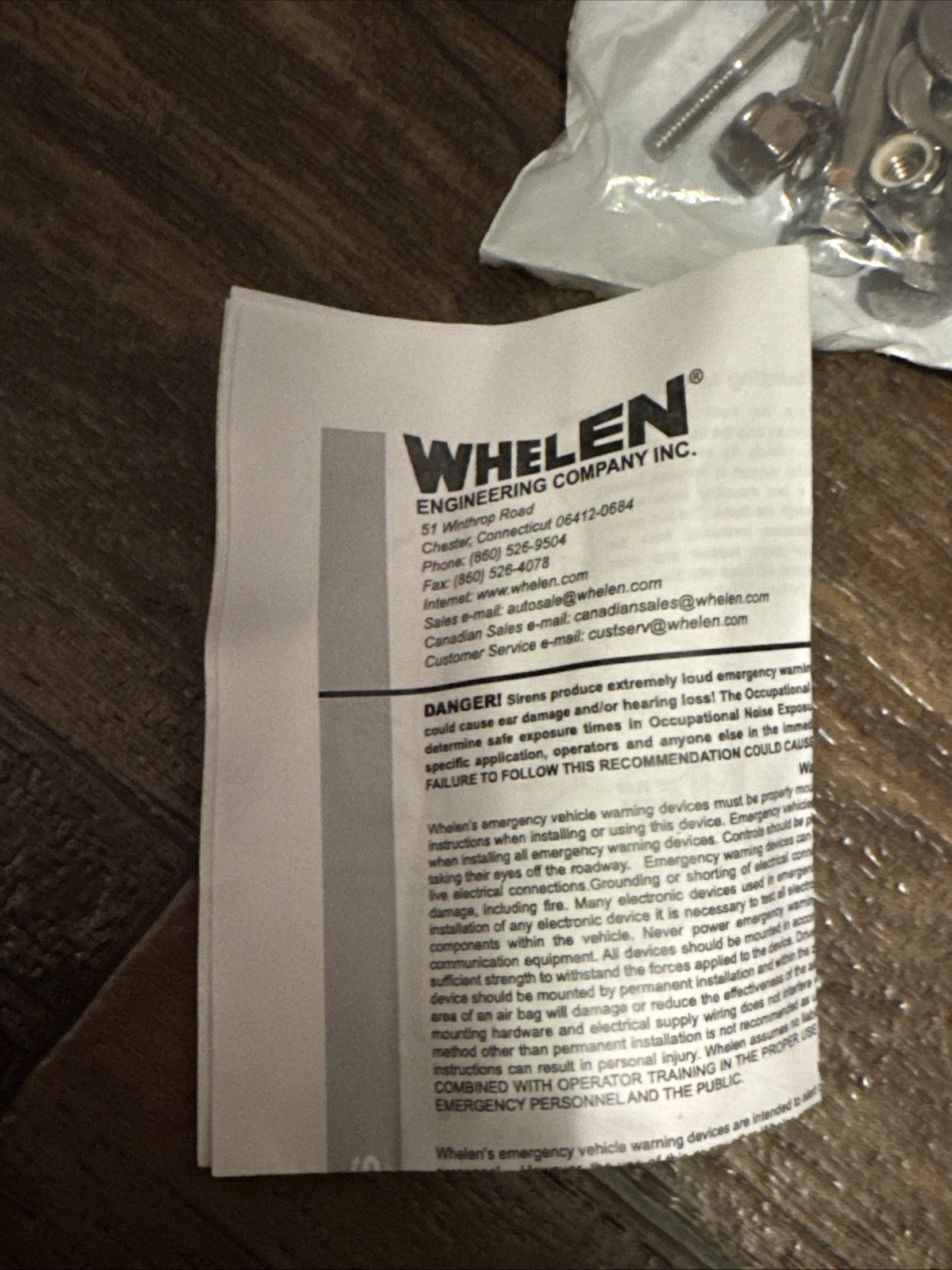 Whelen SAK44 Drivers Side Ford UTILITY EXPLORER BRACKET KIT for SA315 NEW IN BOX