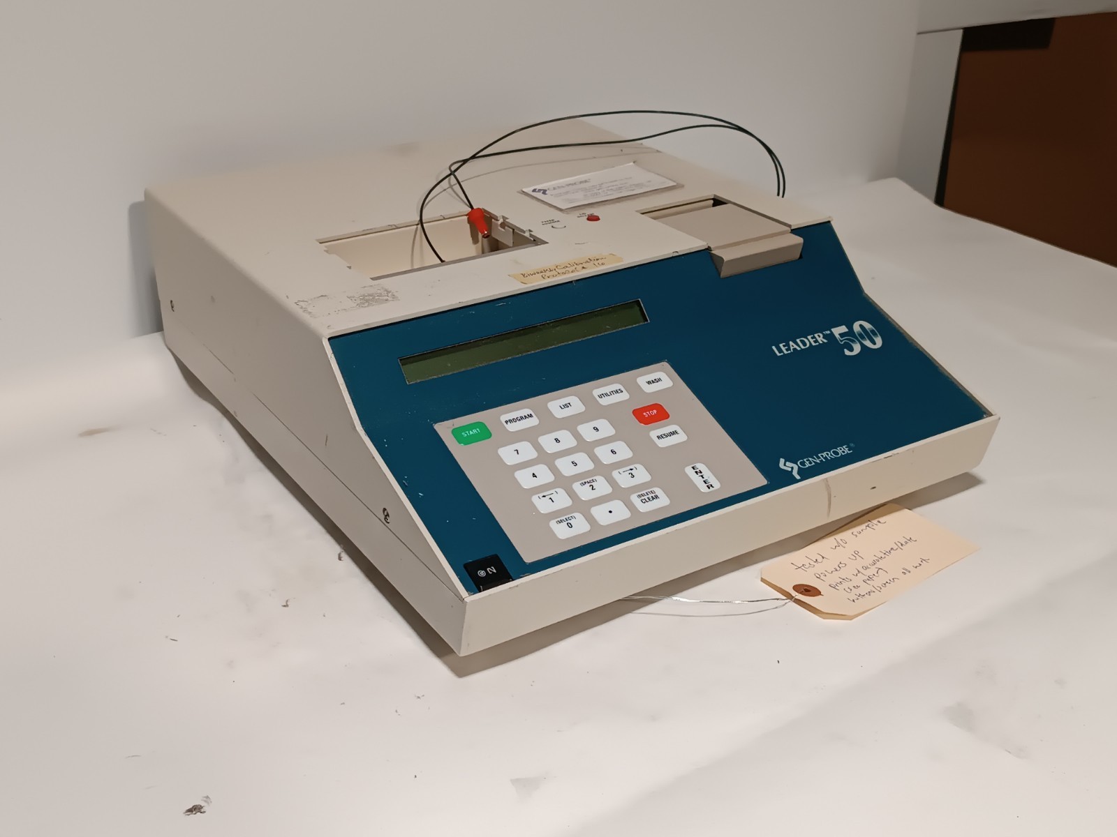 Gen‑Probe LEADER 50 luminometer analyzer w/ printer, 110V, as shown in pics