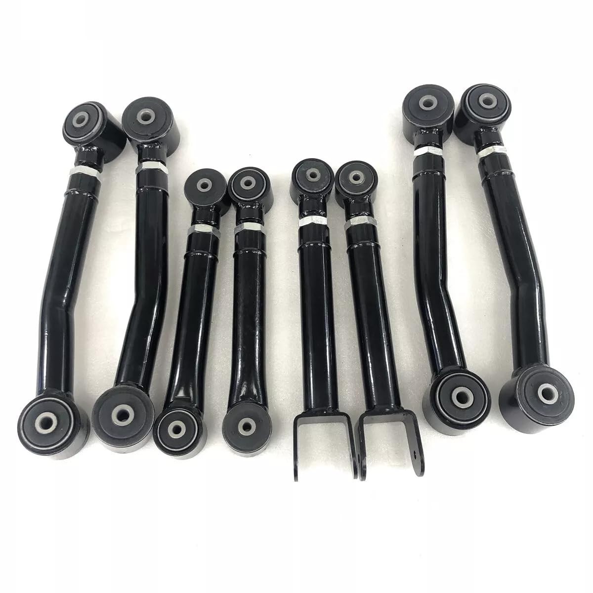 Adjustable Upper Lower Control Arm 2007-2018 Wrangler 4WD/2WD Black 8pc