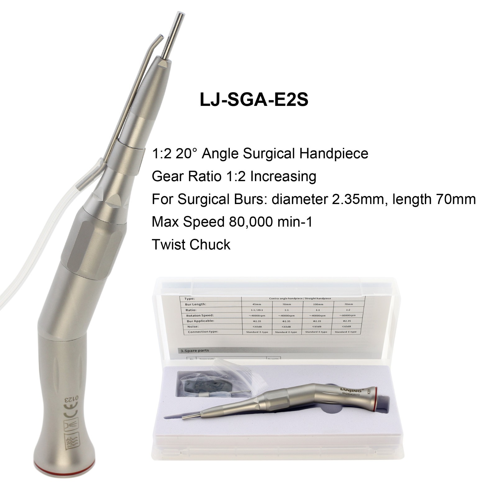 COXO Dental Implant Handpiece 1:1 1:2 20° Angle Surgical Straight Attachment NSK
