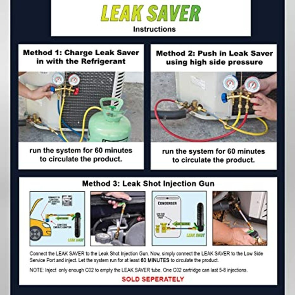 Leak Saver Direct Inject UV Leak Sealer Up to 5T Seal Fast and Easy