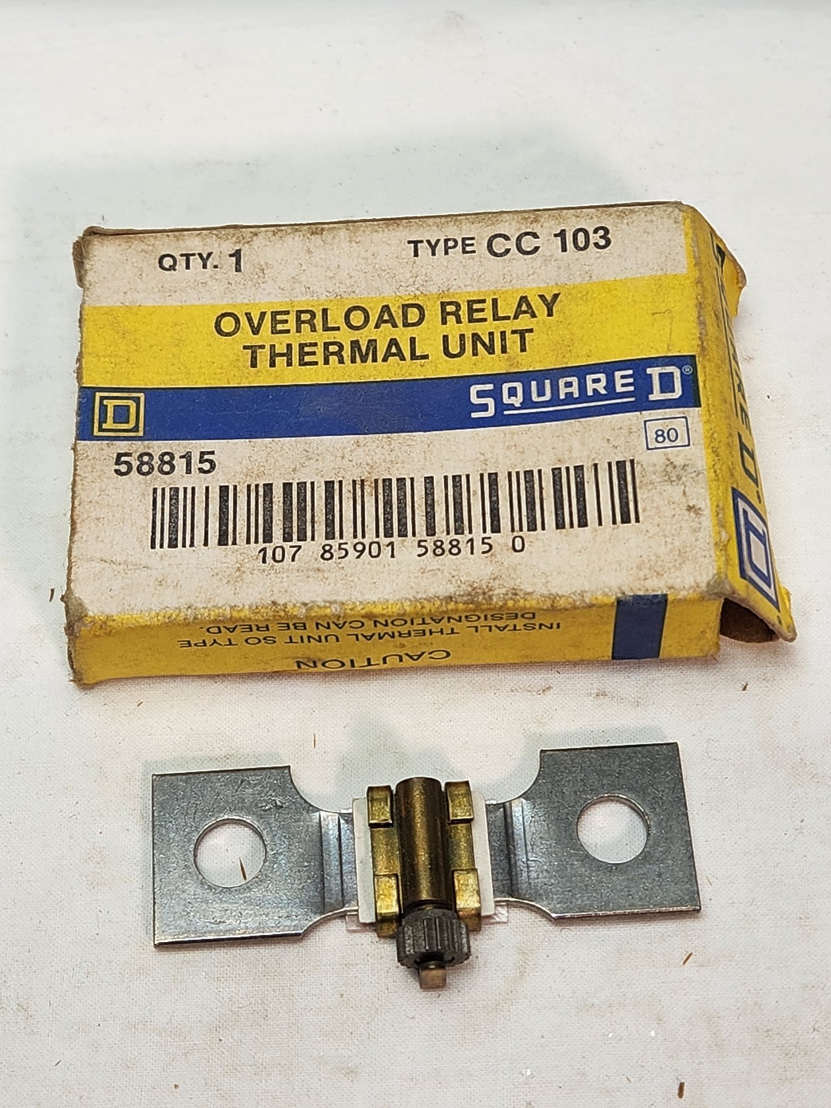 Square D Type CC 103 Overload Relay Thermal Unit 58815 – New in Box
