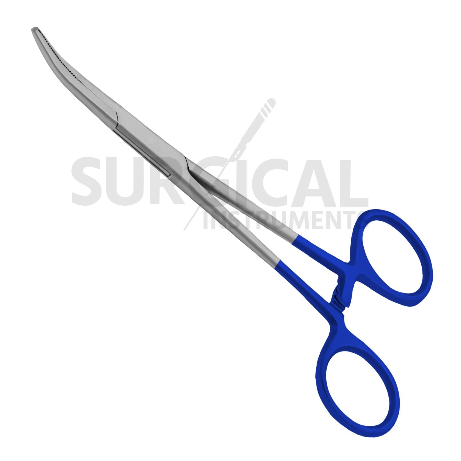 BLUE – 6 Pcs Kelly Hemostat Forceps 5.5″ Curved Surgical Dental German Grade