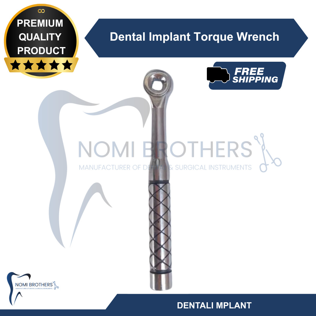 Dental Implant Torque Wrench Ratchet 10-45 Ncm 6.35mm Hex 4.0mm Square CE