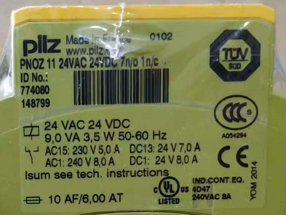 774080 NEW PILZ PNOZ 11 24VDC 24VDC 774080 Safety Relay