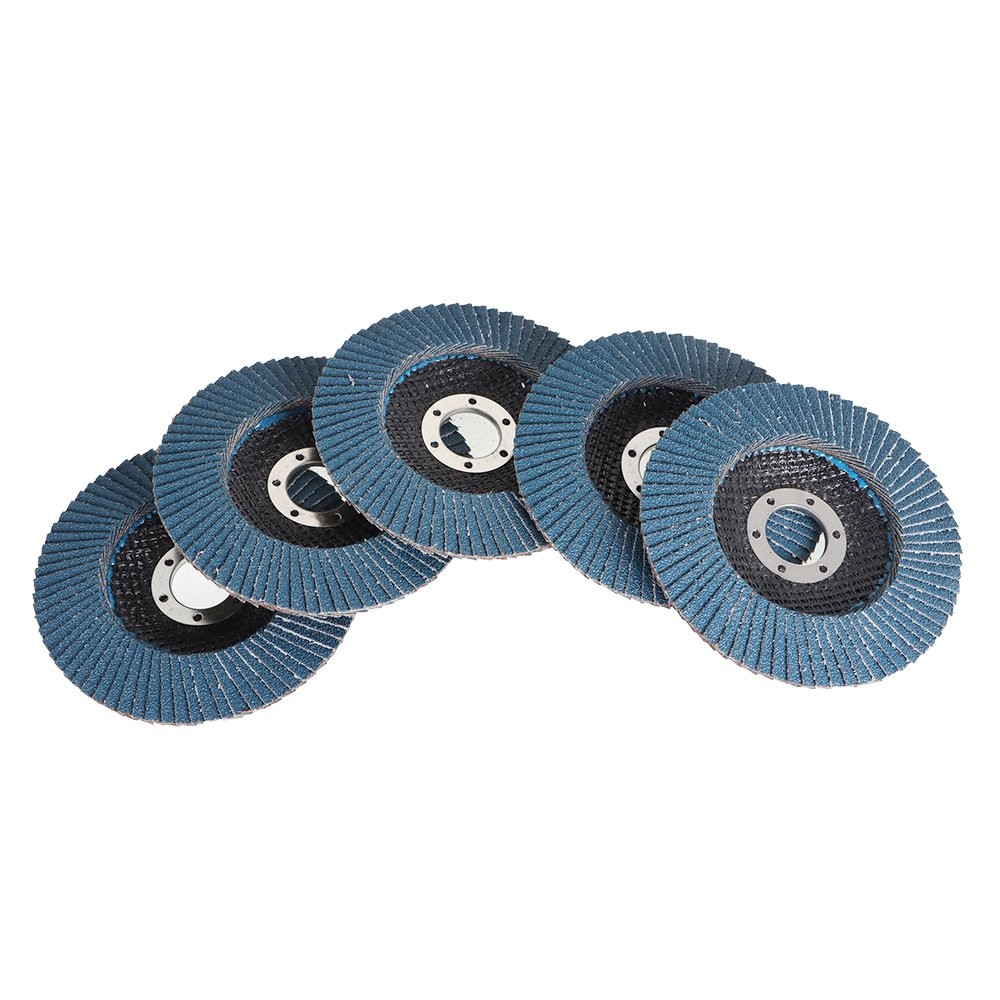 100 Pcs 4.5 Inch x 7/8 Inch T29 80 Grit Premium Zirconia Flap Sanding Discs