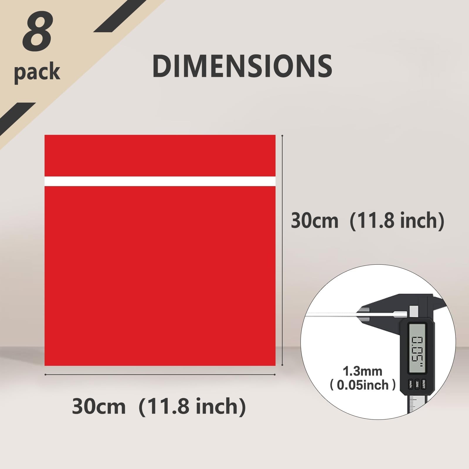 8 Pack ABS Plastic Sheet, 12» x 12» Laser Engraving Double Color Plastic Sh…