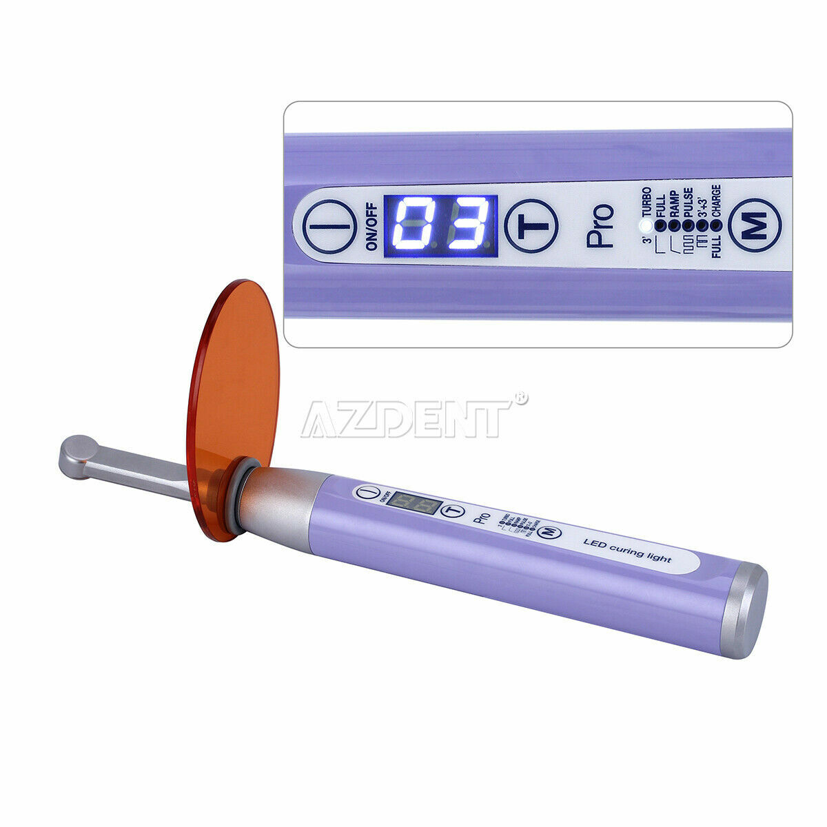 Wireless Dental iLed LED Curing Light 1 Second Cure 1800mw/cm² Purple