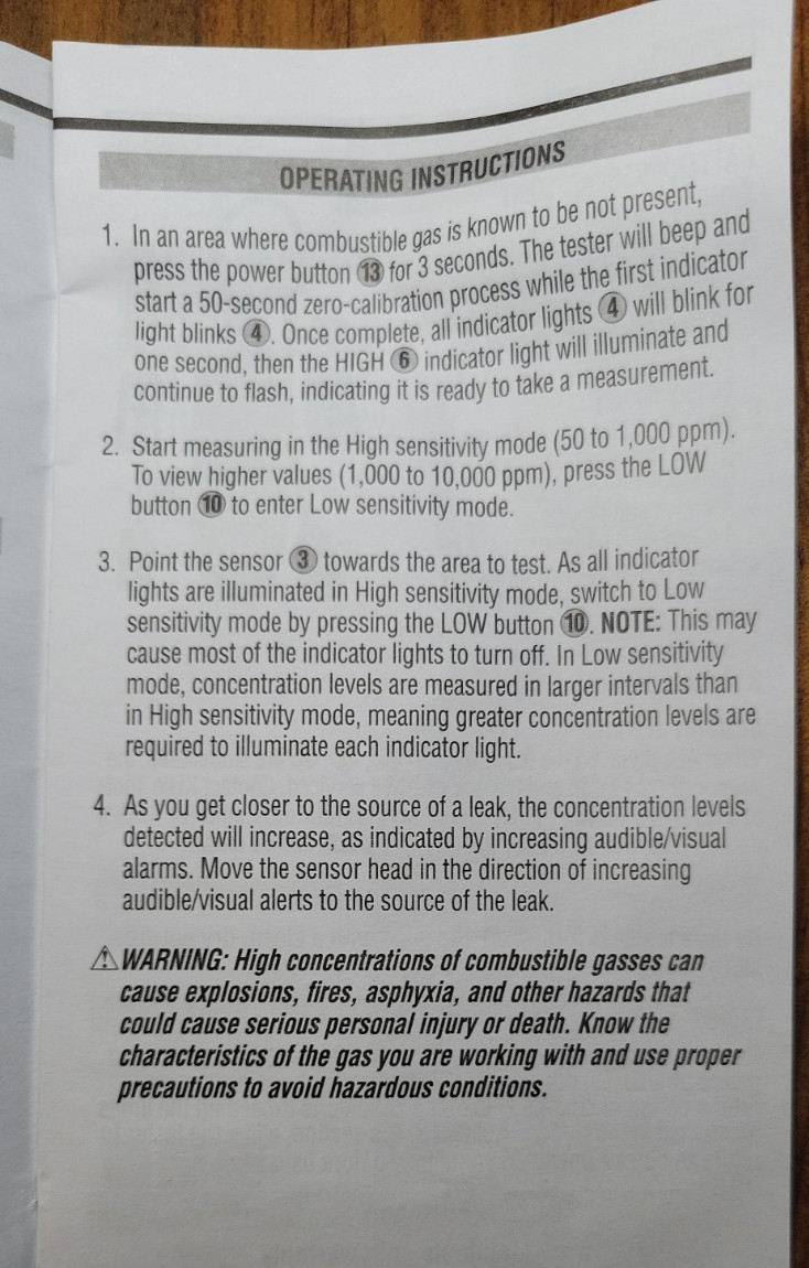 Klein Tools ET120 Combustible Gas Leak Detector – New Open Box
