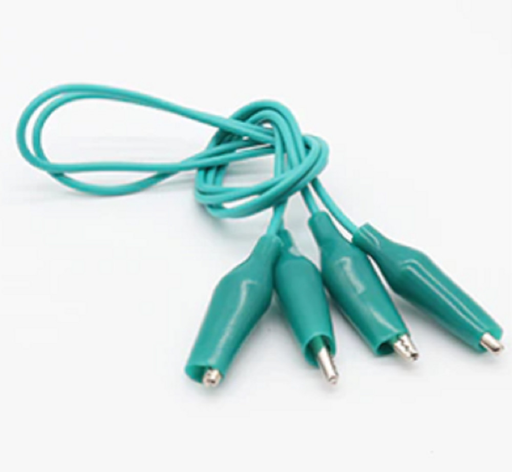 Double-Ended Alligator Crocodile Clip Test Jumper Wire Cable Lead Set 10 Pcs.