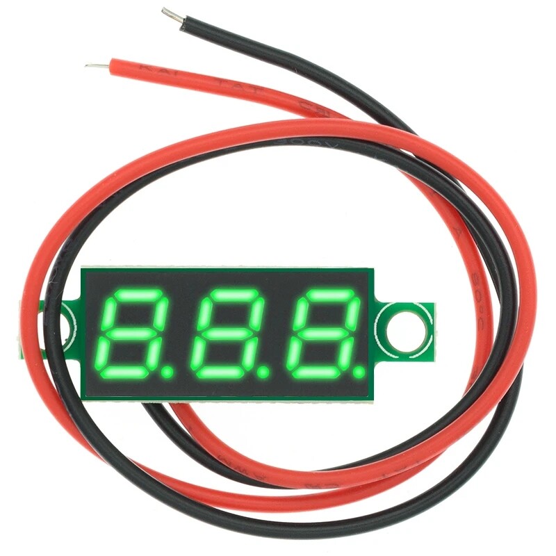 2pcs 0.28in ultra-small digital DC voltage meter head adjustable,2 wire DC5-30V