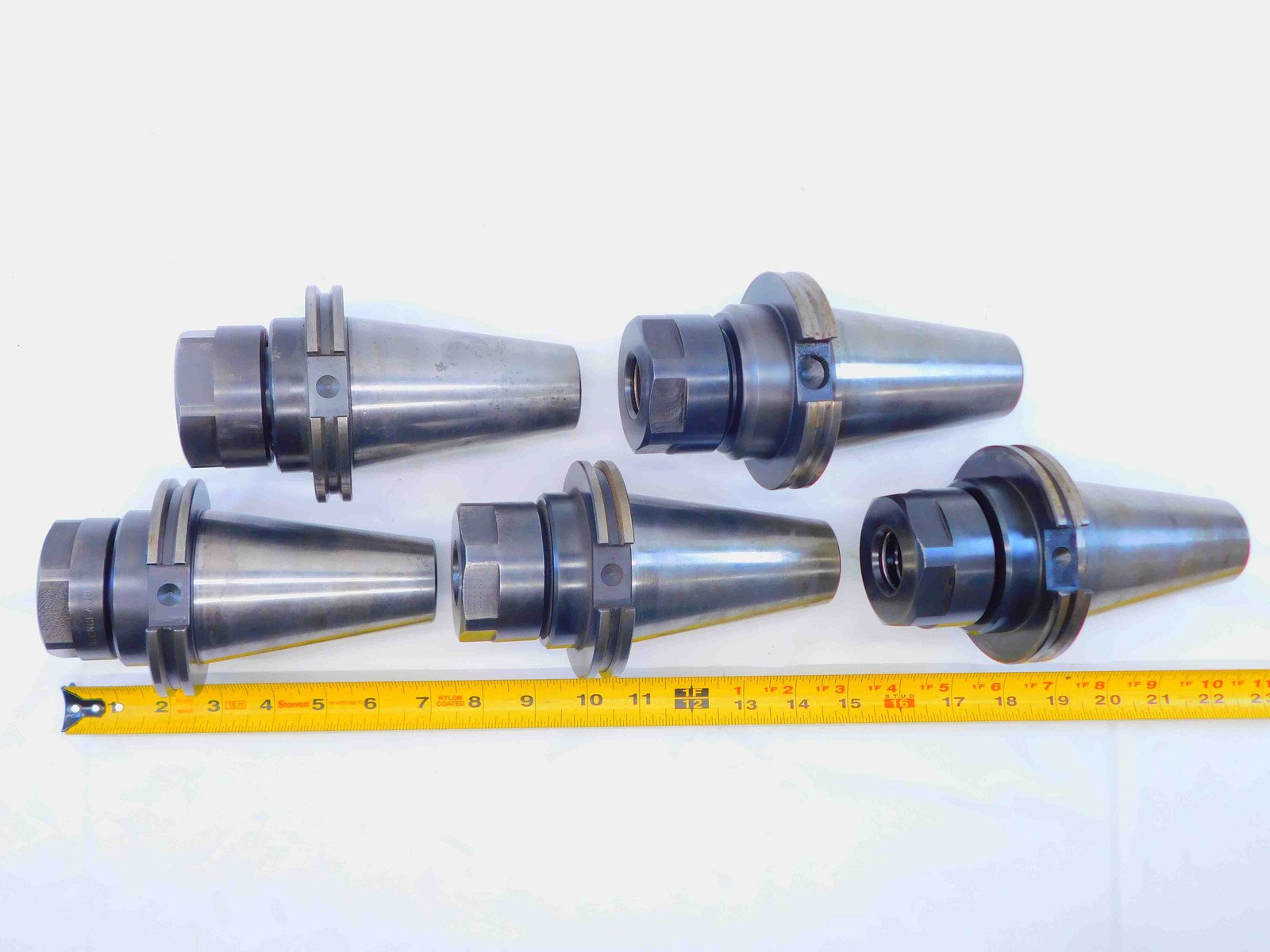 5 PCS LOT OF CAT50 TG100 COLLET CHUCK TOOL HOLDERS VARIOUS PROJECTIONS TG 100
