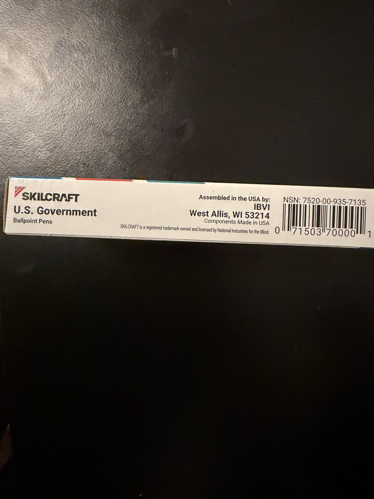 SKILCRAFT U.S. Government Ballpoint Pens Black Fine 12 Pack (2 Packs)