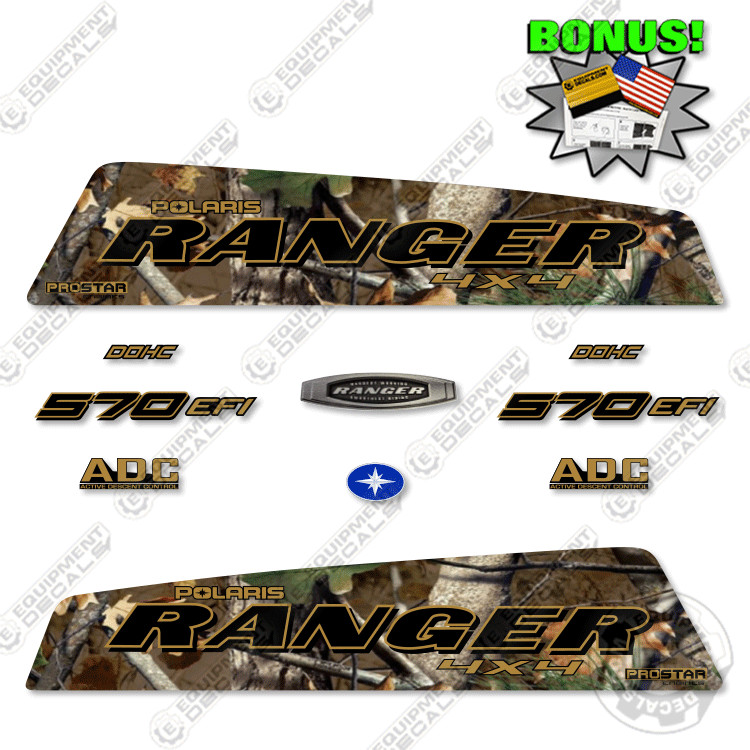Fits Polaris Ranger 570 EFI Decal Kit UTV – Pursuit Camo – 7 YEAR 3M VINYL!