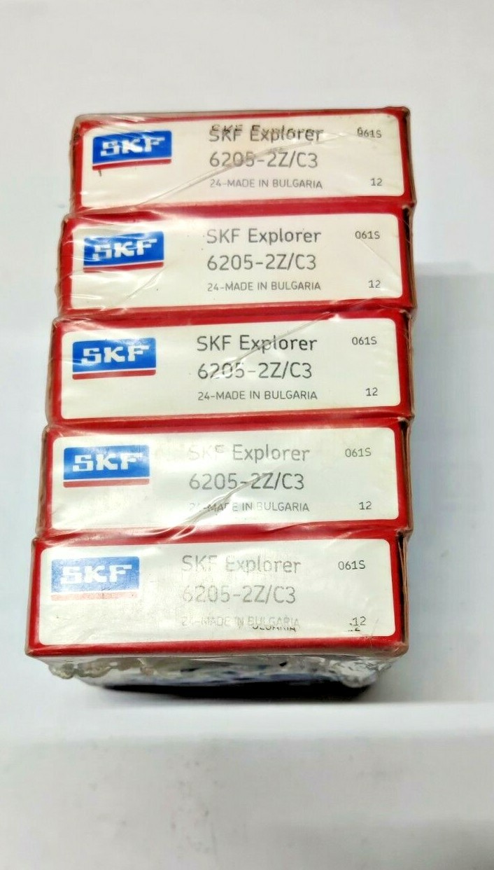 6205 ZZ C3 Ball Bearing 25x52x15MM NEW SKF BULGARIA BOX PACK 6205ZZC3 LOT OF 5pc
